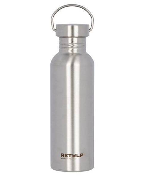 Retulp® Urban Thermo, Silber Thermoflasche von Retulp® Urban aus doppelwandigem Edelstahl mit dichtem Schraubdeckel. Schlichtes Design im Retrolook mit Henkel zum Tragen.