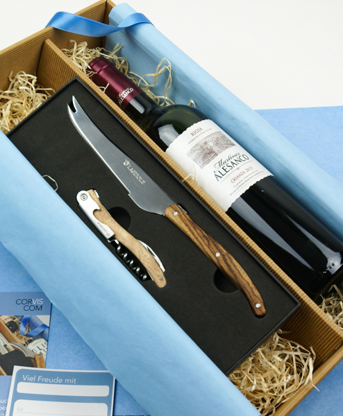 Käse + Wein Geschenkbox Käse + Wein Geschenkbox
