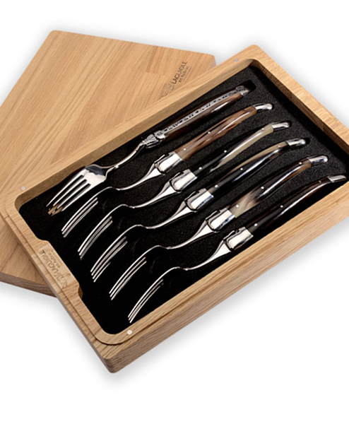 Laguiole en Aubrac 6er Set Gabeln Wacholder Laguiole en Aubrac 6er Set Gabeln Wacholder