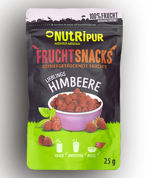 NutriPur, Gefriergetrocknete Himbeeren, 25g NutriPur, Gefriergetrocknete Himbeeren, 25g