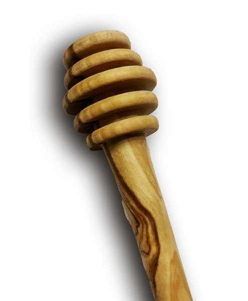 OE, Honiglöffel mit Rillen aus Olivenholz, 14 cm OE, Honiglöffel mit Rillen aus Olivenholz, 14 cm