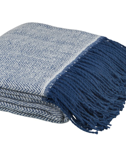 Seasons, Plaid aus Strick mit Fransen Seasons, Plaid aus Strick mit Fransen