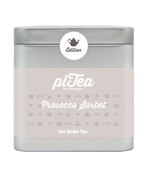 piTea, Prosecco Sorbet Tee in der Metalldose piTea, Prosecco Sorbet Tee in der Metalldose