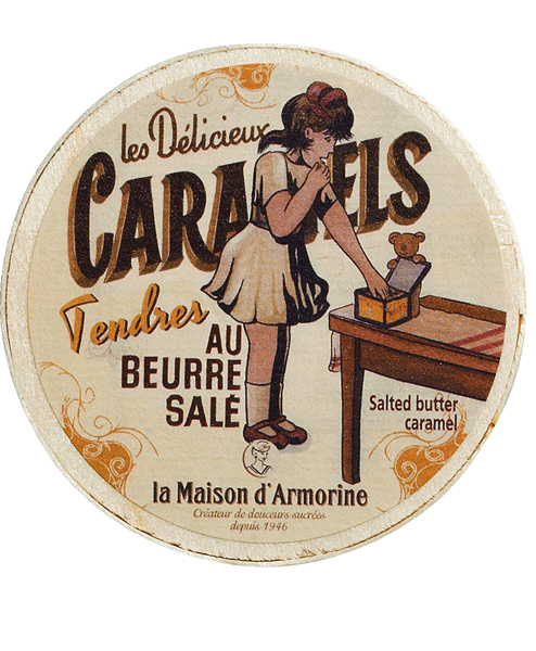 LA MAISON D'ARMORINE, Caramels au beurre salé, Holzdose 50g LA MAISON D'ARMORINE, Caramels au beurre salé, Holzdose 50g