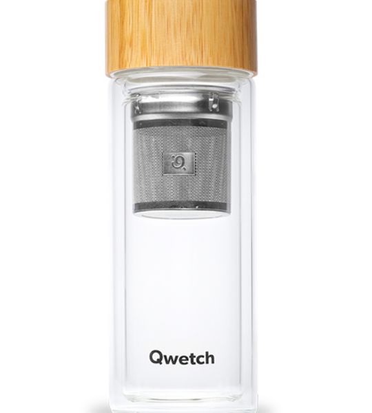 Tea2Go Glas mit Bambusdeckel 320 ml