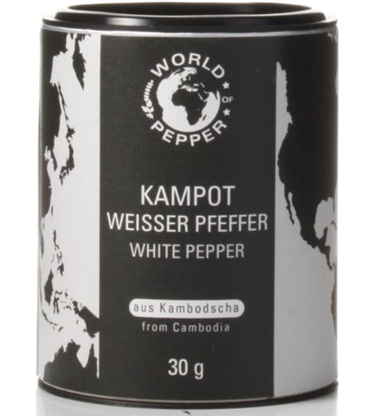 World of Pepper, Kampot Pfeffer weiß, 30 g