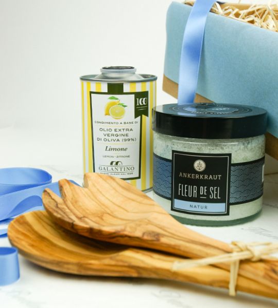 Geschenkset Insalata piccolo mit Olvenholz