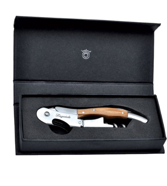 Geschenk mit Laguiole Kellnermesser Olive
