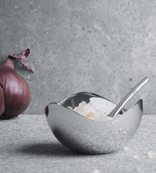 Georg Jensen, Salznapf Bloom mit Loeffel