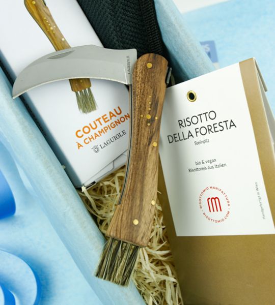 Corviscom Geschenkpaket Pilzsammler Deluxe mit Laguiole