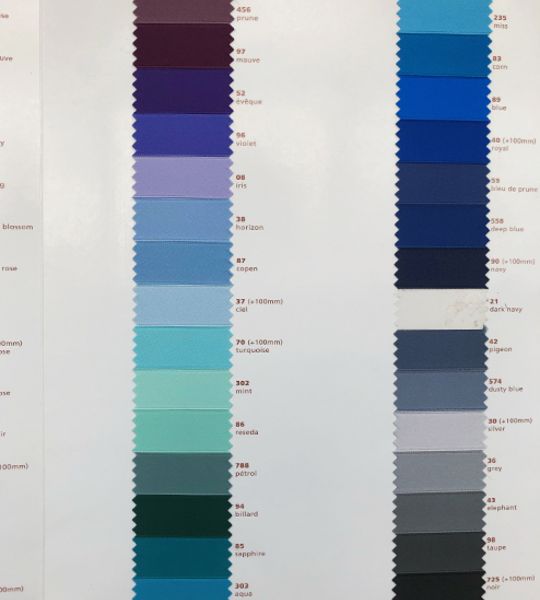 Satinschleifen blau bis grau