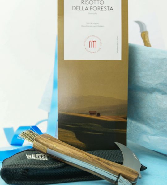 Corviscom Geschenkpaket Pilzsammler Deluxe mit Risottomio