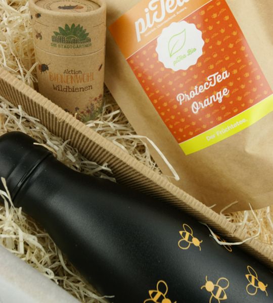 piTea Geschenkbox Bienenretter mit Bienenwohl