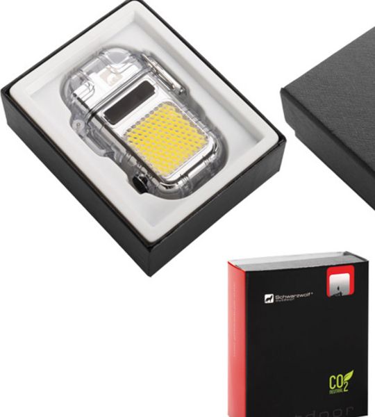 Schwarzwolf outdoor, Lichtbogen-Feurzeug Calbuco Geschenk