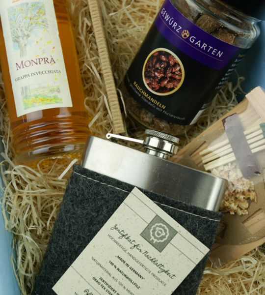 corviscom geschenkpaket warm-up mit Grappa
