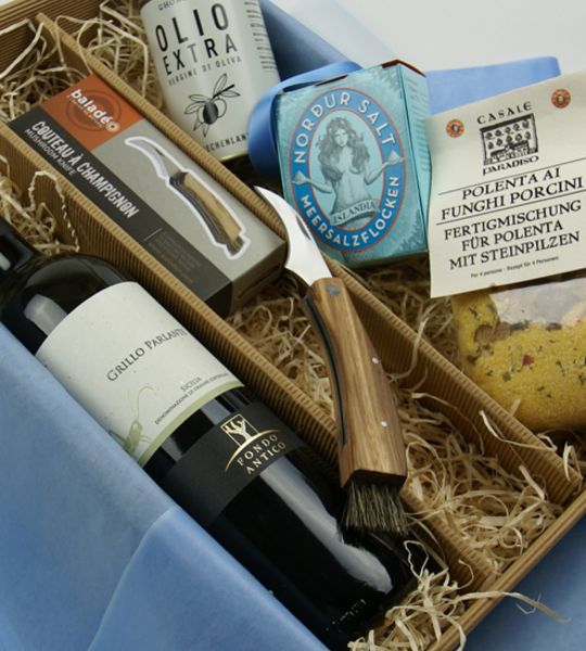 Geschenkbox mit Pilzmesser