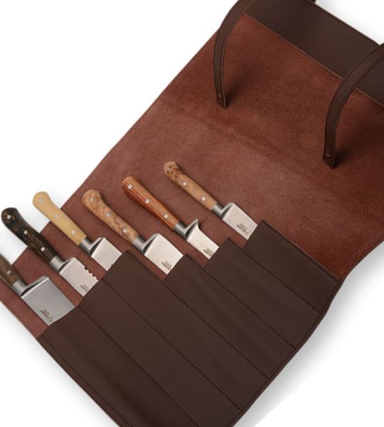 Lederrolle für 6 Kochmesser
