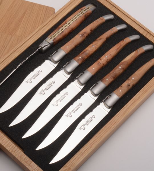 LeA 6 Steakmesser Wacholderholzgriff