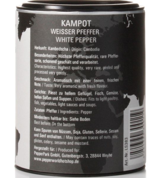 Kampot Pfeffer weiß, ganze Körner