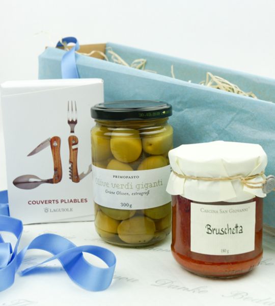 corviscom Geschenkbox Picknick Gourmet mit Antipasti