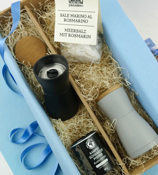 corviscom Geschenkset mit adhoc Pfeffer- und Salzmühlen