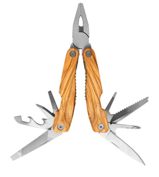 Multitool 'Locker', 12 Funktionen, Olivenholz