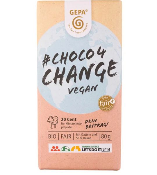 GEPA, Vegane Vollmilchschokolade, 100 g Bio Fairtrade