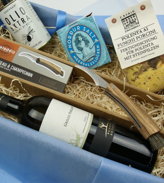 Geschenk mit Steinpilzpolenta