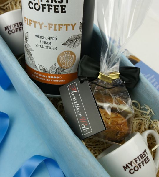 corviscom Geschenkset „My First Coffee" mit Kaffeebohnen