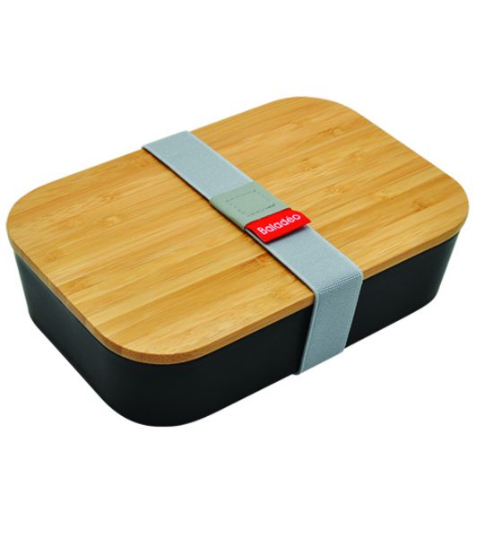 Baladéo Akita Bento schwarz mit Bambusdeckel